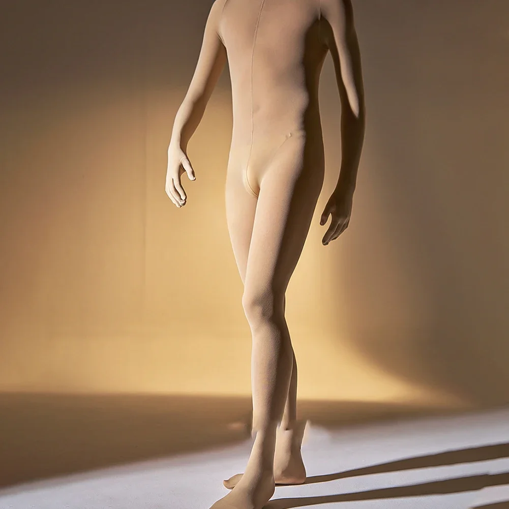 Men's Sexy Men Thermal Underwear Jumpsuit All in One-Overall Bodysuit Long Johns Five Fingers Velvet Men's Full Body Leotard