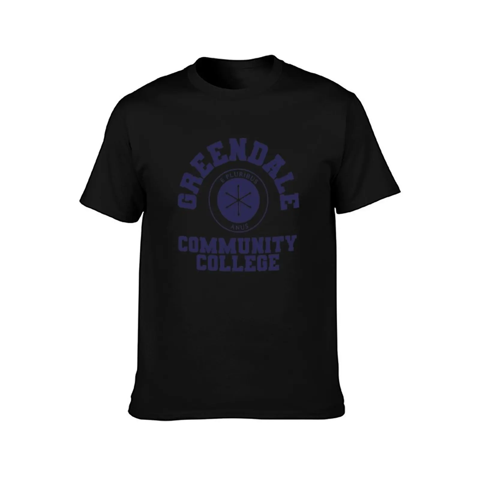 Greendale المجتمع الكولاج الأزرق تي شيرت تي شيرت رجل عادية تي شيرت مخصص طباعة رجل تي شيرت للرجال تي شيرت