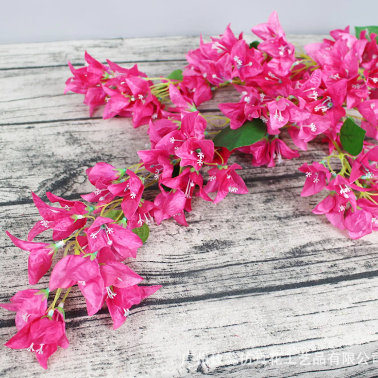 Silk Bougainvillea Artificial Flowers Iron Wire Stem Silk Bougainvillea Branches Flexible Washable Wilt  for Wedding Table