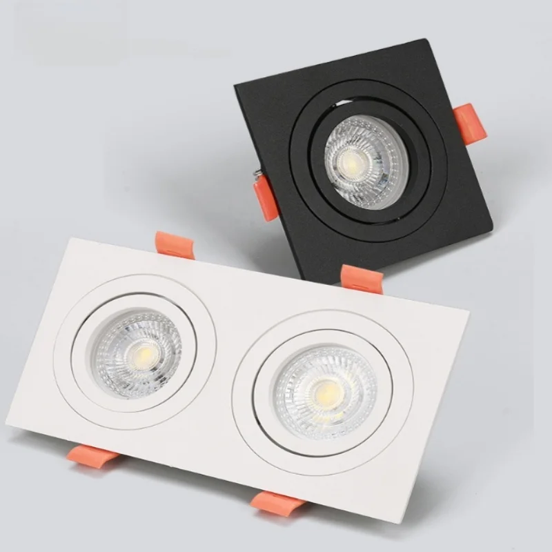 

CANTH factory directly supplies replaceable GU10 single-head and double-head spotlight recessed ceiling light housings