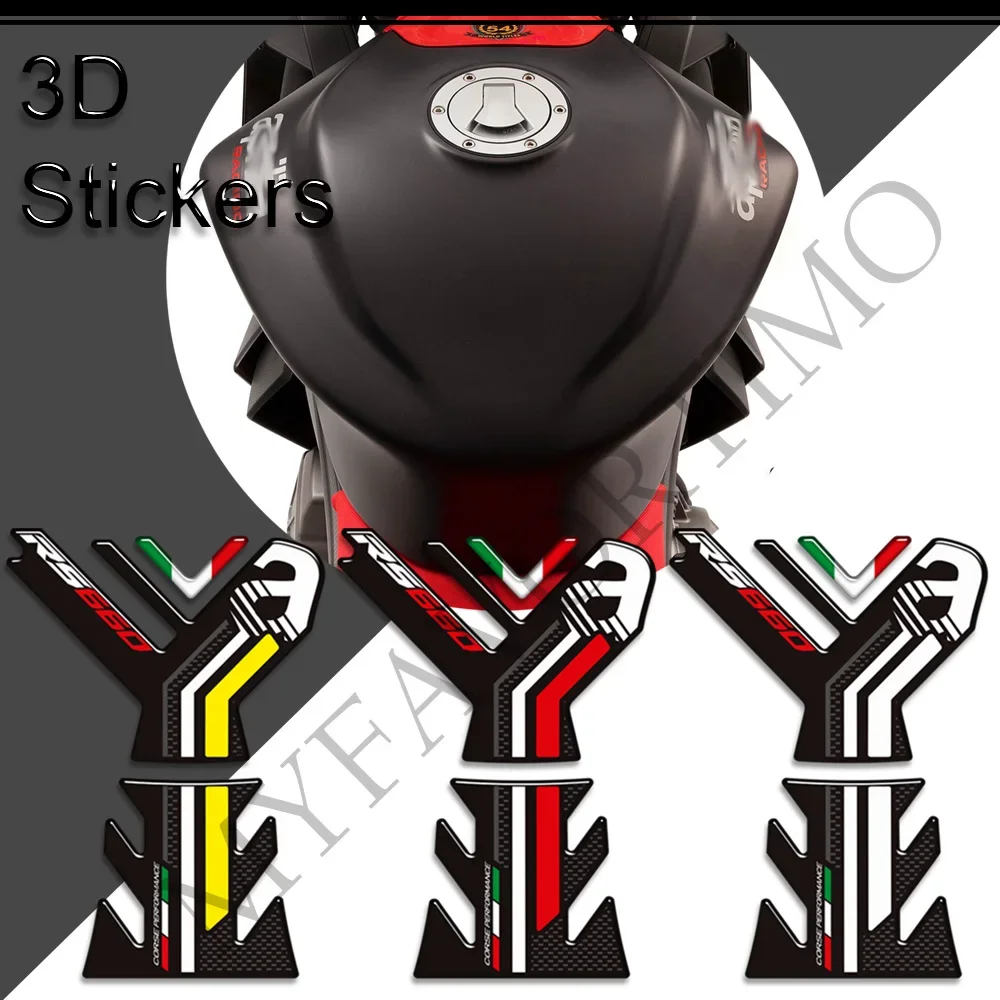 

For Aprilia RS660 RS 660 Motorcycle Tank Pad Grips Stickers Scratch Decals Gas Fuel Oil Kit Knee Protector