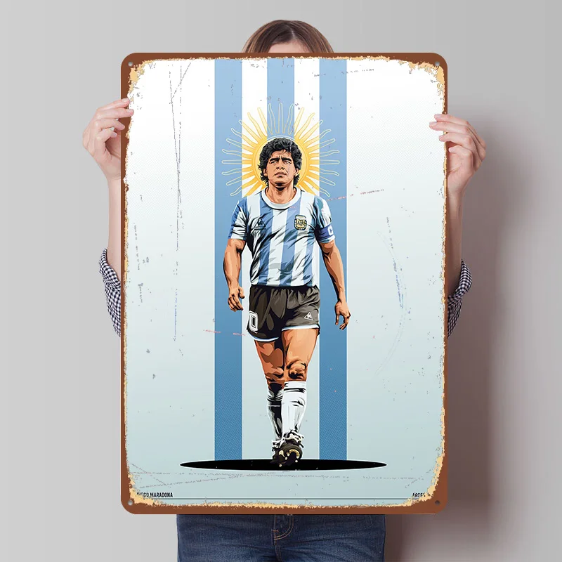 Hala Football Legend Tin Plaque Poster Customized Wall Art Retro Vintage Metal Signs for Room Garage Decoration At Home Man Cave