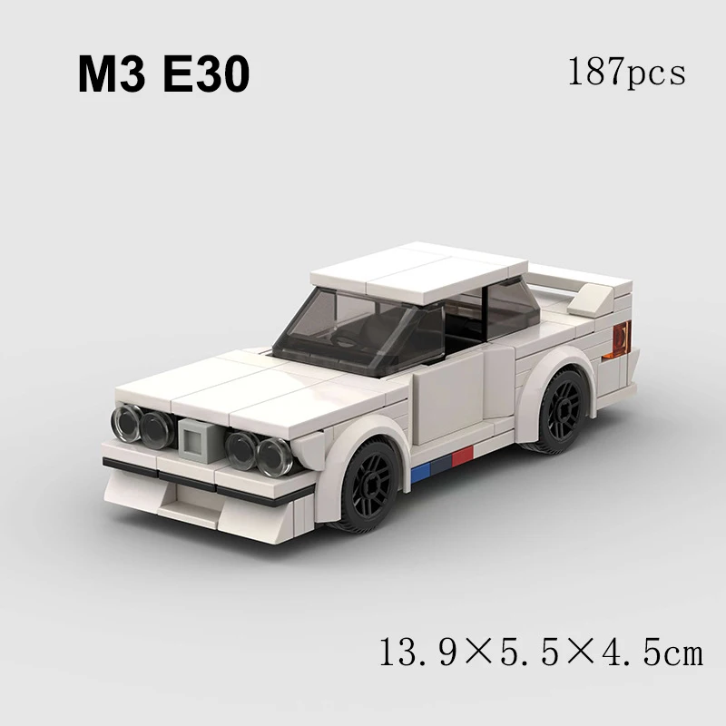 MOC Z3 Z4 M2 M3 współpracował 320i Model samochodu sportowego samochodowe klocki budowlane miasto prędkość pojazd wyścigowy cegły zabawki prezenty dla dzieci chłopcy