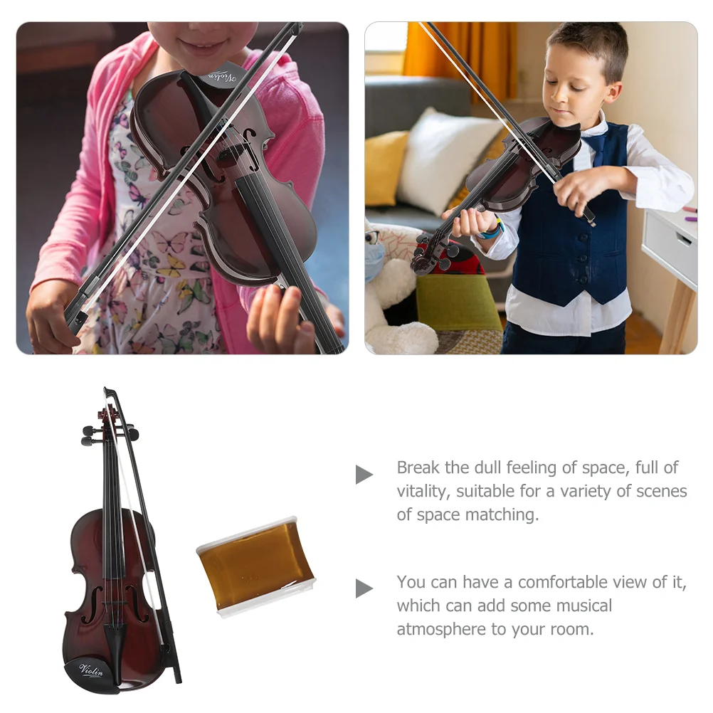 Violin Photo Prop Desktop Exquisite Toy Plastic Adornment Children Music Instrument Performance Toddler