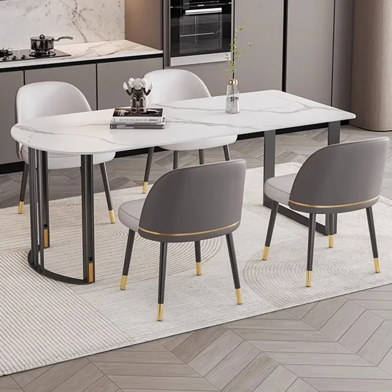 Garage Metal Dining Table Marble Stands Large Design Dining Table Italy Elegant Modern Table A Manger Ergonomic Unique Furniture