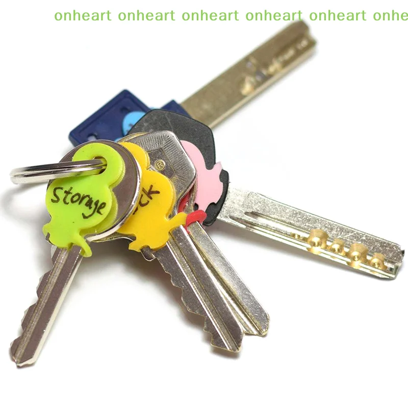 [C]12Pcs/set Multicolor Key Top Covers Head Caps Tags ID Markers Mixed Toppers Color Identification Ring Silicone Key Case