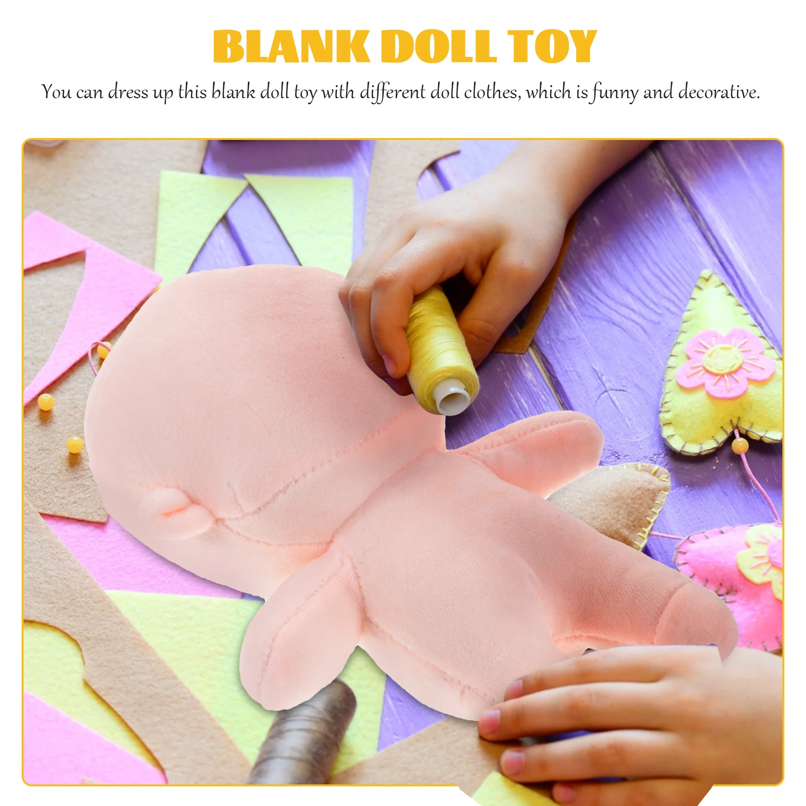 20cm DIY Plush Normal/Fat Cotton Handmade Plush Baby Body NO Attribute Kits Blank Unembroidery Plush Dolls Girls Gifts