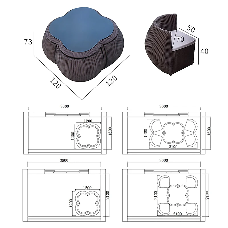 Рисунок 5 - Садовая мебель, плетеный набор из ротанга