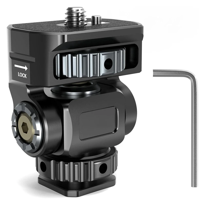 【Superdeals】 مشبك كاميرا DSLR قابل للتعديل حامل شاشة مع حذاء بارد 1/4 برغي لشاشة الكاميرا ضوء فلاش ميكروفون دعامة الحذاء الساخن