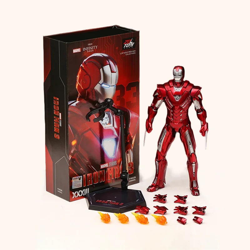 ZD Toys Iron Man Action Figure Mark 35 Red Snapper Iron Man MK24 MK22 MK47 Tony Stark Ironman Figuur Actie Verzamel Speelgoed Cadeau