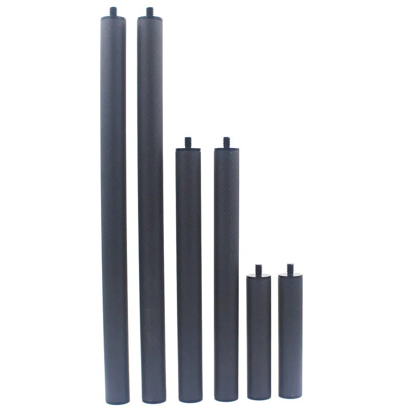 Diameter 20mm Carbon Fiber Lamp Pole Camping Table Leg High Strength Extension Rod Optional 1/4 3/8 inch M6 M8 M10 M12 Screw