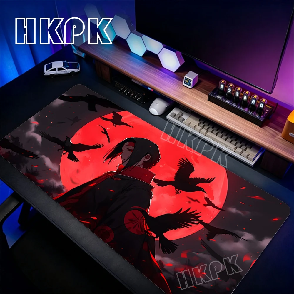 Grand tapis de souris XXL pour clavier de gamer, tapis de souris Naruto, tapis de souris en caoutchouc, tapis de souris pour jeux vidéo, tapis de souris pour joueurs d'e-sport, tapis de souris pour ordinateur portable