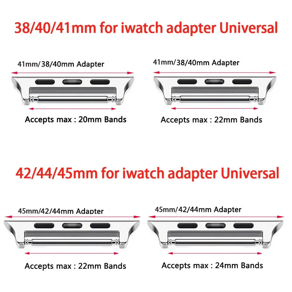 Metal Adapter Connector for Apple Watch Ultra 44/45/46/49mm 40/41/42mm for Iwatch Series 11 10 9 8 7 6 SE 5 4 Strap Accessories