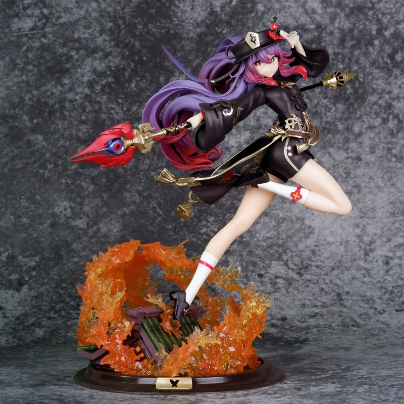 Anime Figures Genshin Impact Hu Tao Game Peripheral Two-dimensional Beauty Girl Statue Action Figure Collection Model Toys Decor