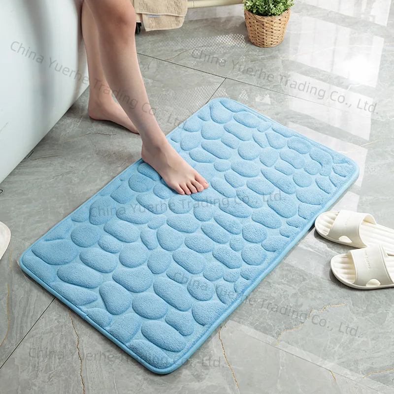 

Bathroom carpet Toilet floor mat Door mat Kitchen non-slip mat, toilet floor Pebble