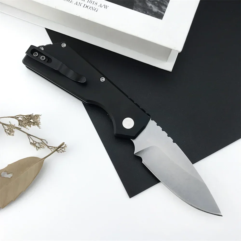 Pocket Folding Knife Auxiliary Quick Open High Hardness D2 Blade T6 Aluminum Handle AU TO EDC Knife Camping Tactical Combat Tool