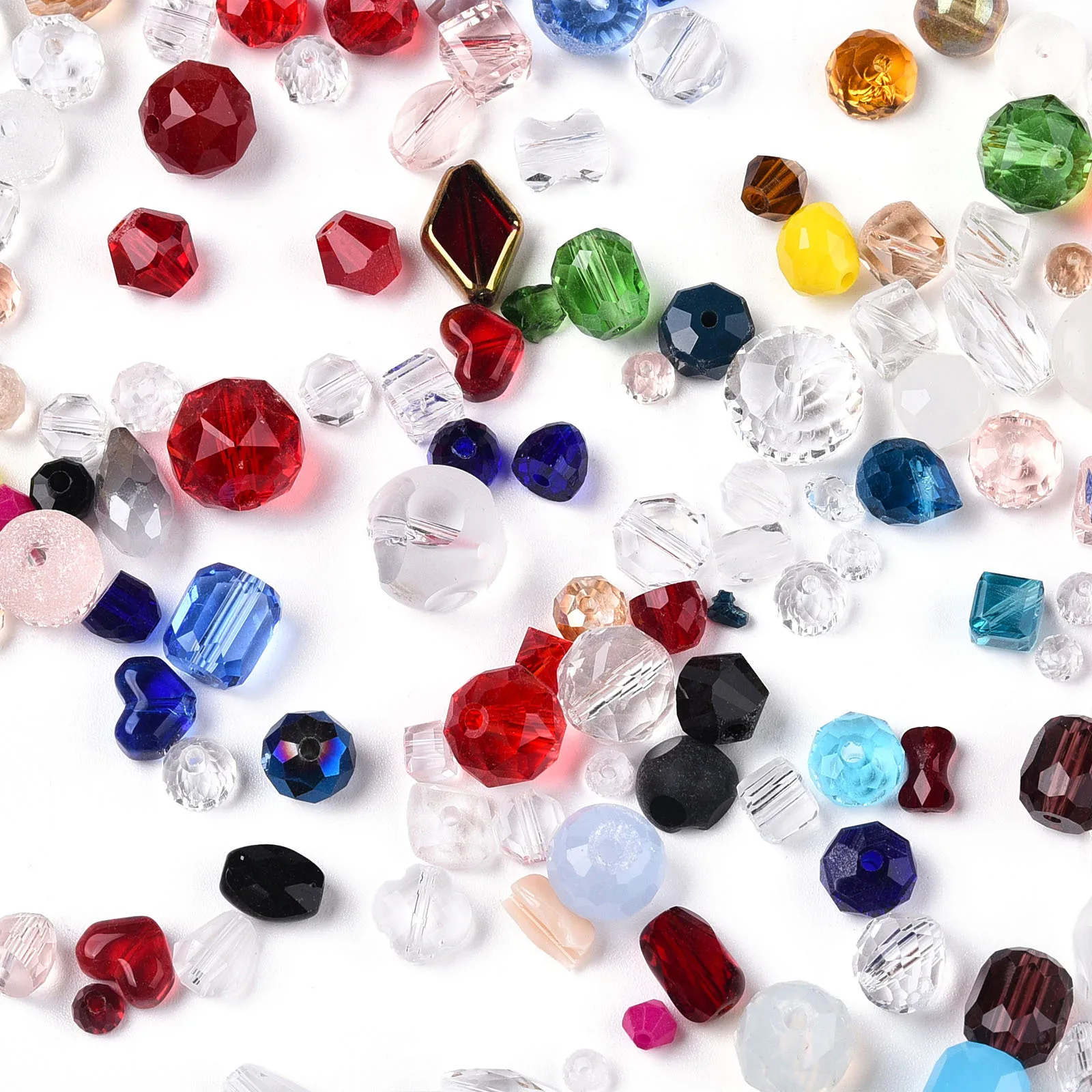 5000g Mixed Style Painted Glass Beads, Mixed Shapes, Mixed Color