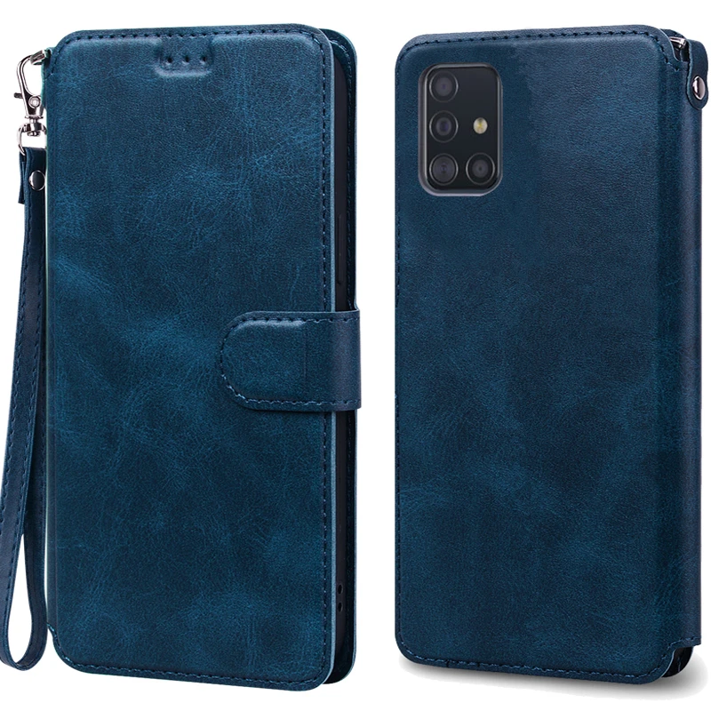 A51 Case For Samsung Galaxy A51 Case Leather Wallet Flip Case For Samsung A51 5G Case A 51 A515F Silicone Cover Coque Fundas