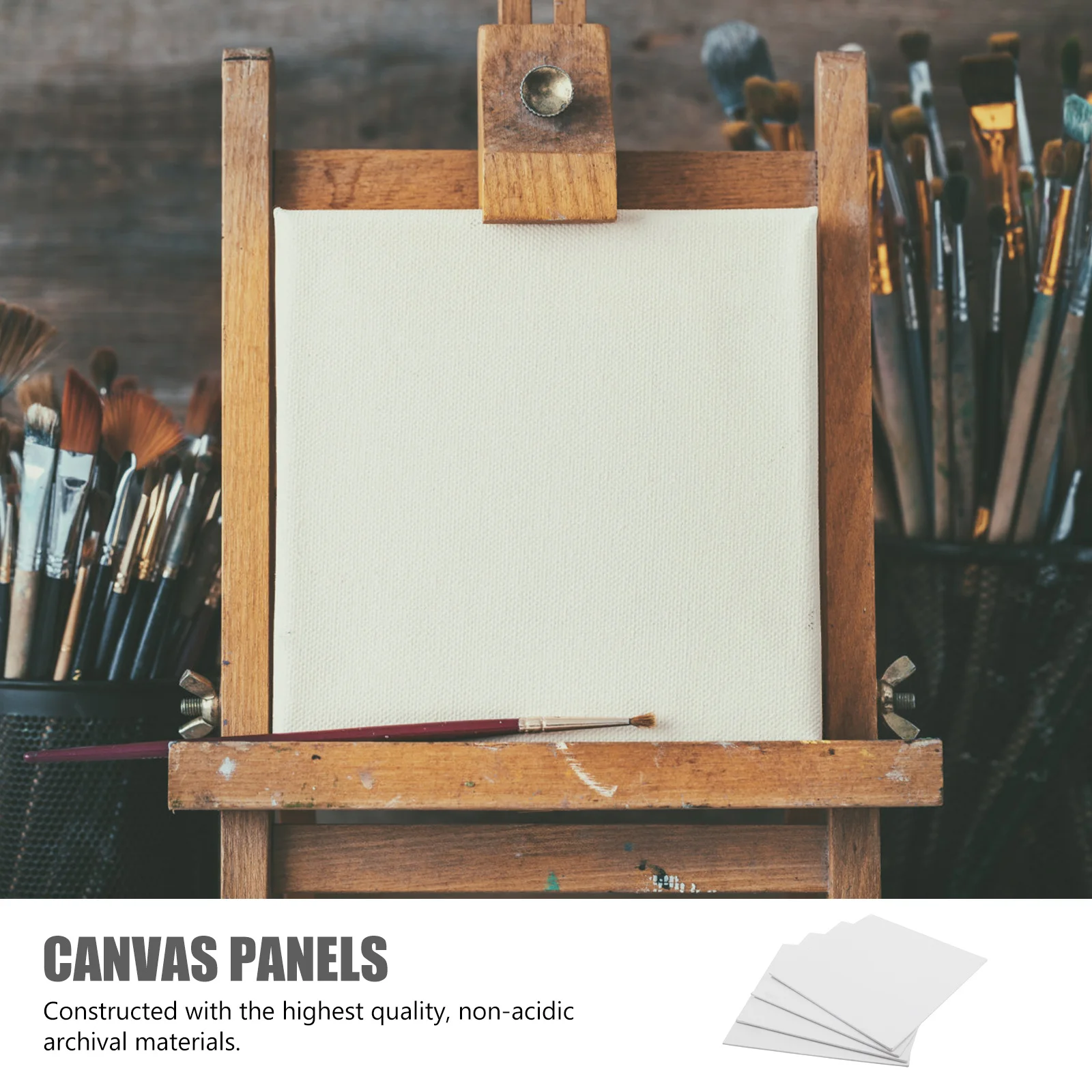 

4pcs Oil Painting Boards 20X20Cm Artist Canvas Panels For Acrylic Tempera Archival Quality Non-Acidic White Art Canvas