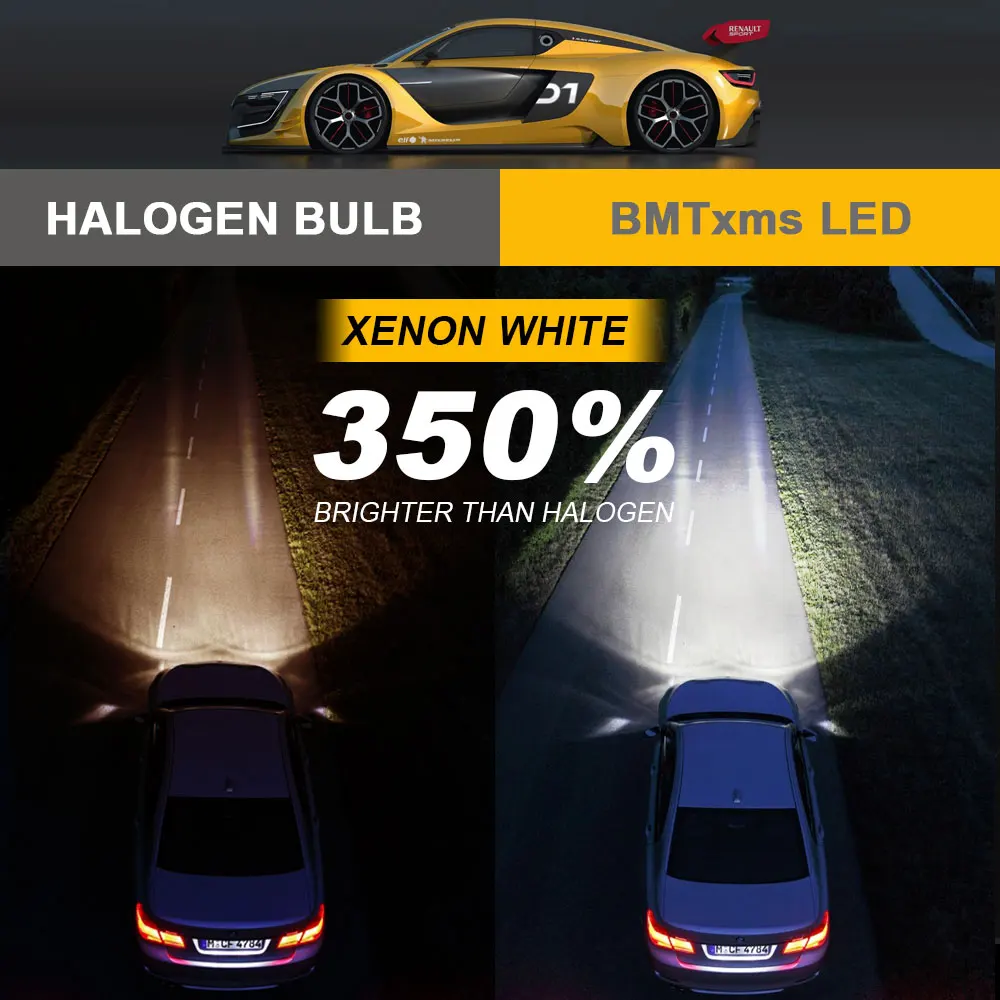 BMTxms 1/2 قطعة H4 9003 LED مرحبا/لو عالية منخفضة شعاع Canbus العلوي لأودي هوندا VW تويوتا H4 LED لمبة CSP سيارة دراجة نارية كشافات