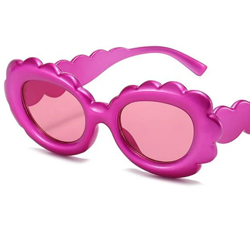 

Fashion Sun Glasses Women Anti-UV Spectacles Macaron Color Eyeglasses Cut Cloud Ornamental Wave Edge Frame Sunglasses