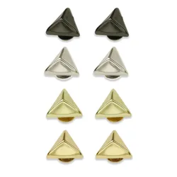 4pcs Triangle Shape Metal Screw Back Rivets for Leather Studs Nail Garment Leather Craft Belt Wallet Bag Decoration Hardware