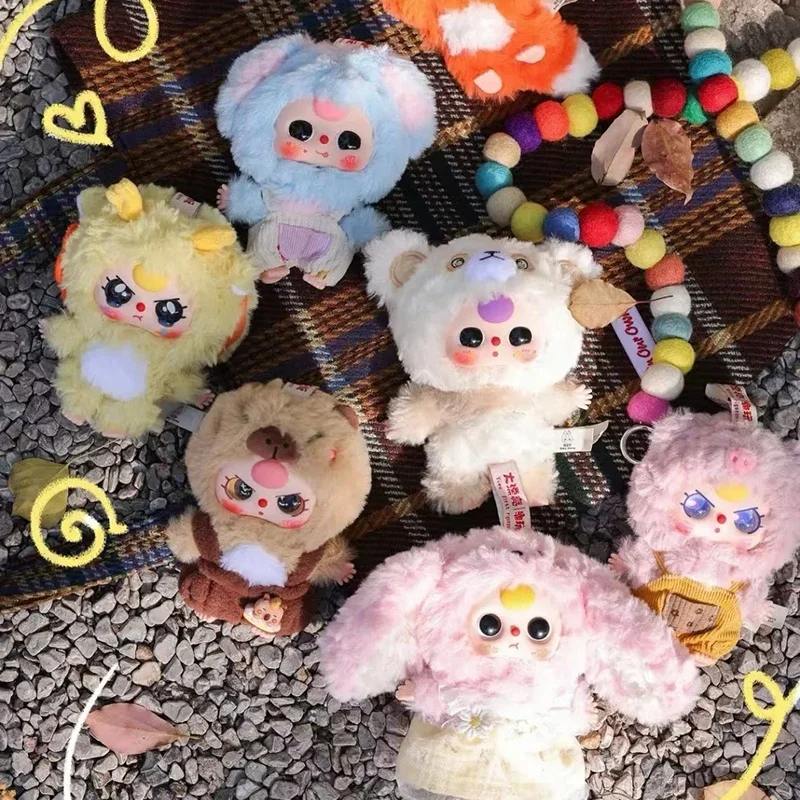 Boîte ennemi en peluche de la série Three Cutie pour bébé, figurine d'action, pendentif beurre, boîte mystère, ornement de collection, cadeau de Noël surprise pour fille