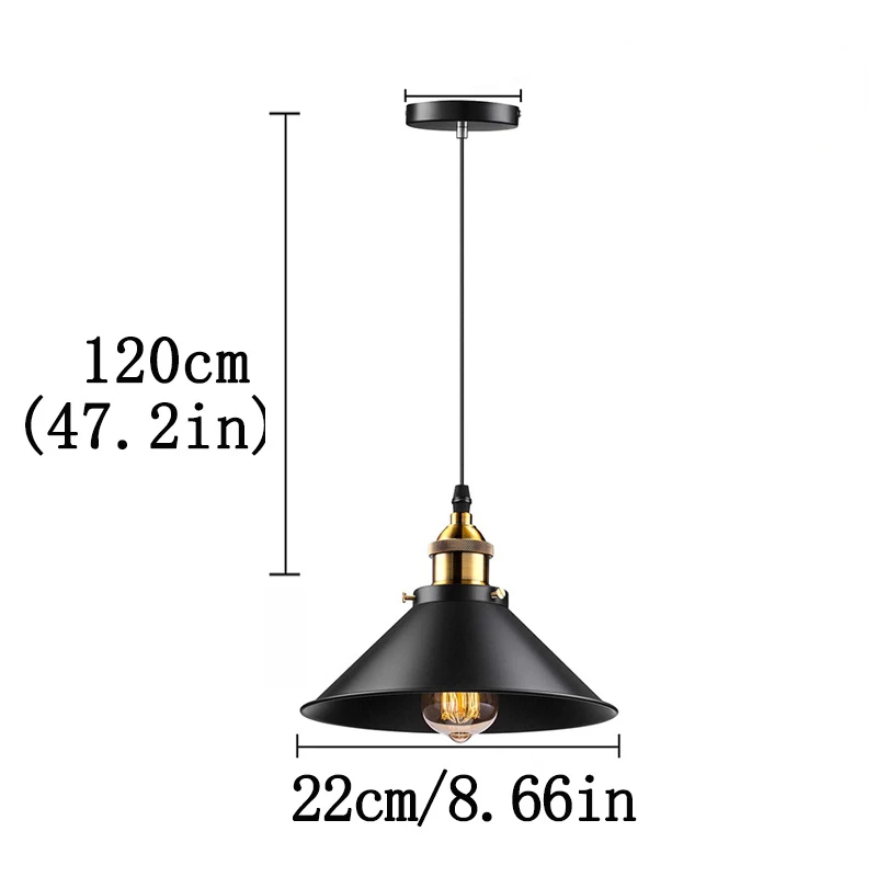 Vintage Loft Retro Industrial Hanglamp, Glâns Hanglamp para Quarto, Decoração Woonkamer 27