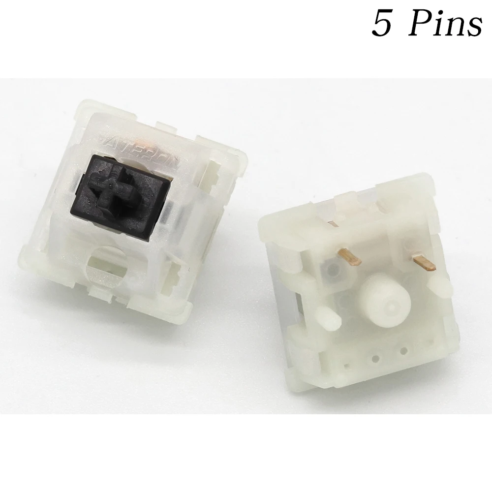 Gateron interruptor de teclado mecânico 5pin azul branco vermelho preto 35g 45g 55g 60g 80g rgb smd interruptores para mx switch compatível