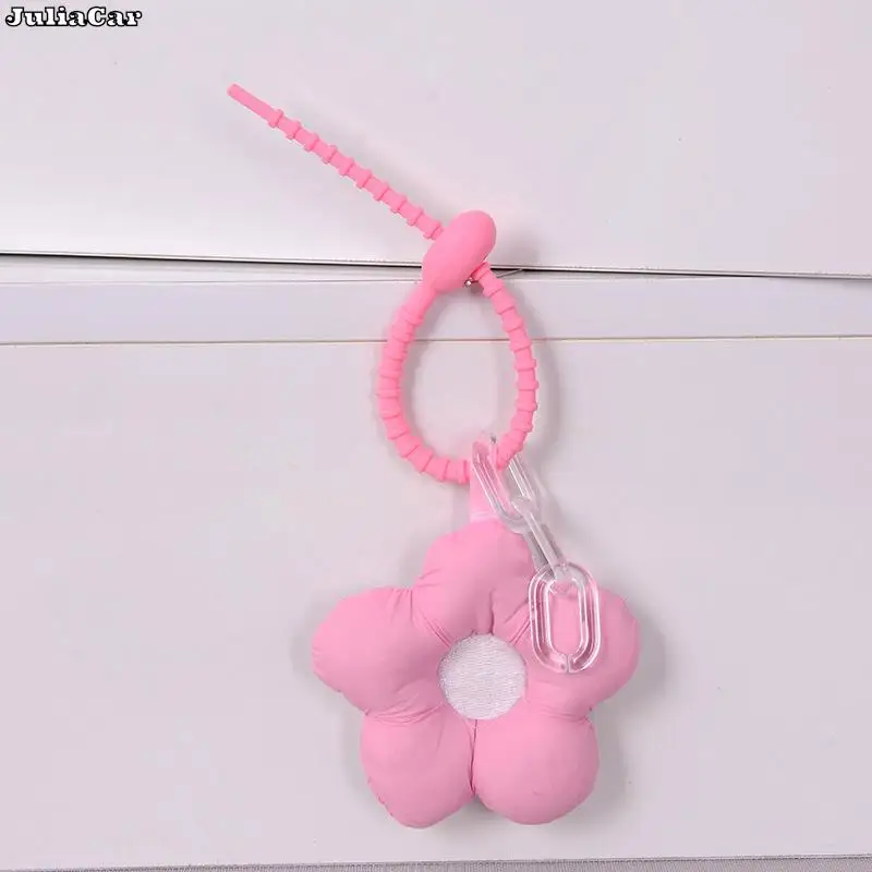 Fashion Stuffed Keychain Pendant Bag Charm Flower Accessories Handbag Ornaments Cute Lanyard Car Key Chain