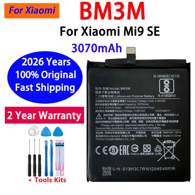 Baterías 100% originales BM4N BM4M BM4X BM4Y BM55 BP42 BM59 BM58 para Xiaomi Mi 8 9 10 11 11i 11T Ultra SE Lite A3 Mix4 5G 5