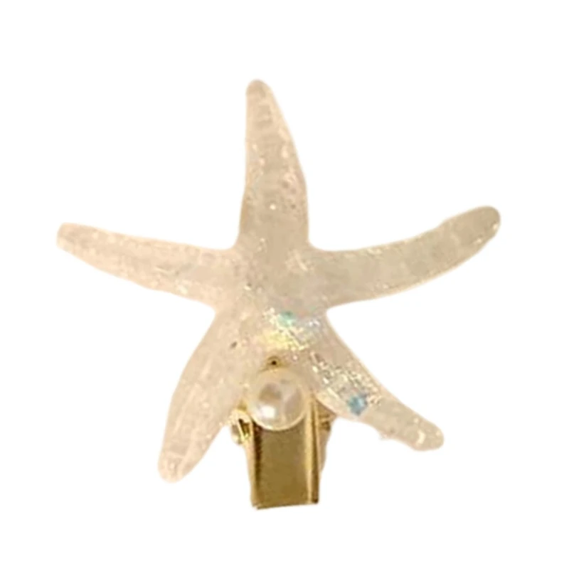 女性用ファッショナブルなマリンインスピレーションのヘアピンシースター/シェル型ヘアアクセサリーミュージックフェスティバルスタイルのヘアジュエリー