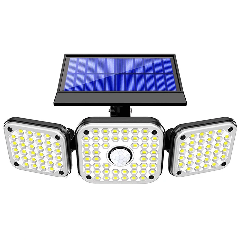 

LUDA Solar Lights Outdoor With Motion Sensor 3 Heads Security Lights Solar Powered, 112 LED Solar Flood Lights