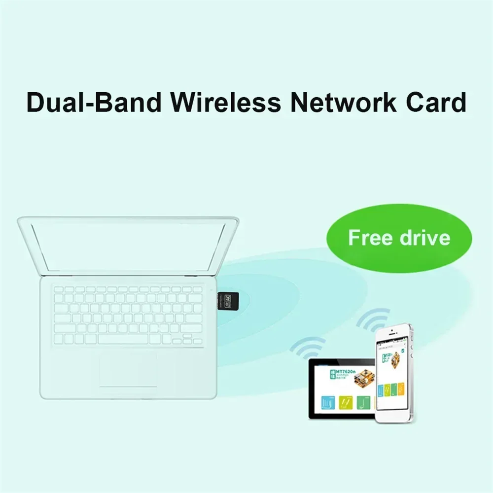 600Mbps WiFi ネットワーク アダプタ デュアル バンド RTL8811CU チップ ミニ USB ワイヤレス ネットワーク カード 無料ドライバ