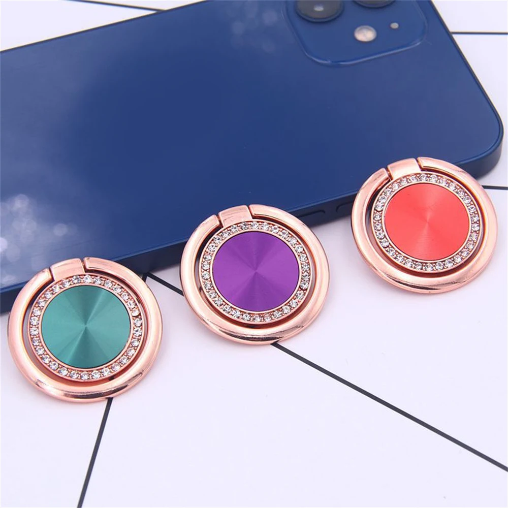 1~10PCS Luxury 360 Degree Universal Finger Ring Phone Holder Smartphone Magnet Metal Spin Rotatable Socket for Magnetic