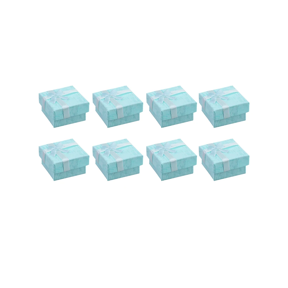 

30PCS Jewelry Boxes Lightweight Paperboard Bowknot Necklace ganizer Earring Storage Candy Boxes Gift Packaging Display Tools