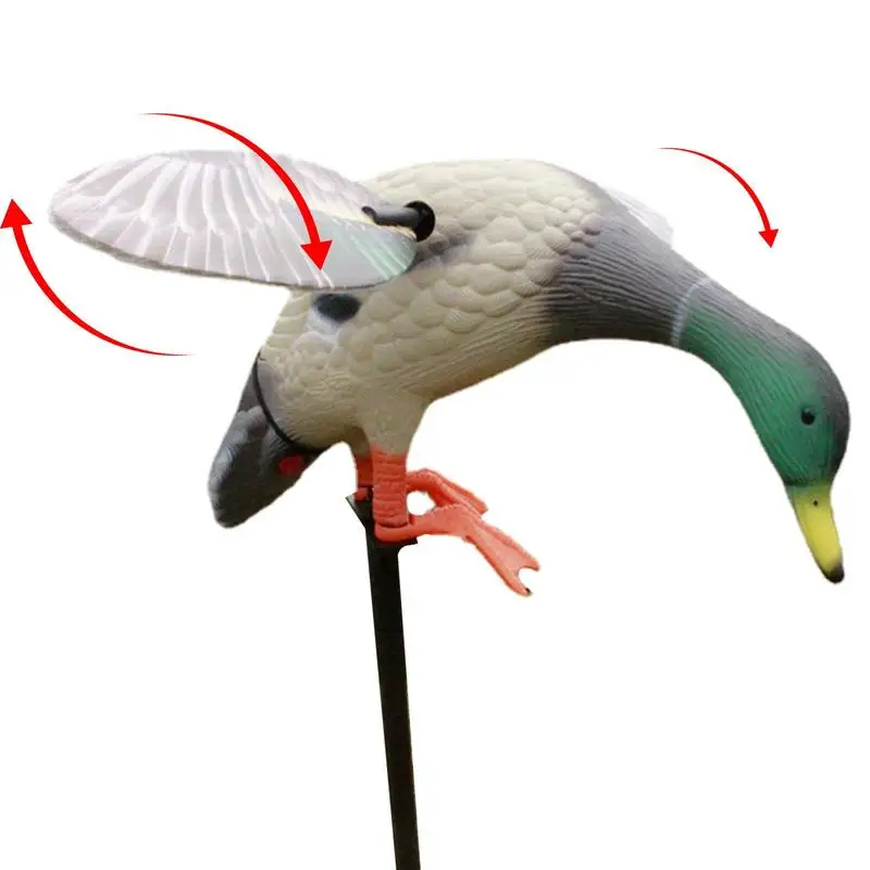 Decoy Mallard Ducks Flexible Duck Decoy Spinning Wing Remote Controller Electric Duck Decoy Battery Powered For Duck Hunting