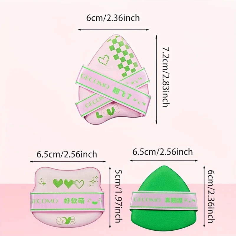 مجموعة منتفخة البودرة ذات الرأس المنحني الرائع من GECOMO - فائقة النعومة وصديقة للبشرة وغير مسحوقة للرطب