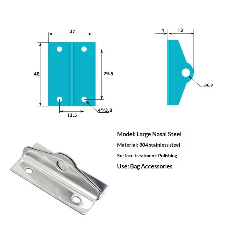304 Stainless Steel Nose Button Door Buckle Locking Plate Nose Lock Locking Buckle For Secure Hardware Installation Accessories