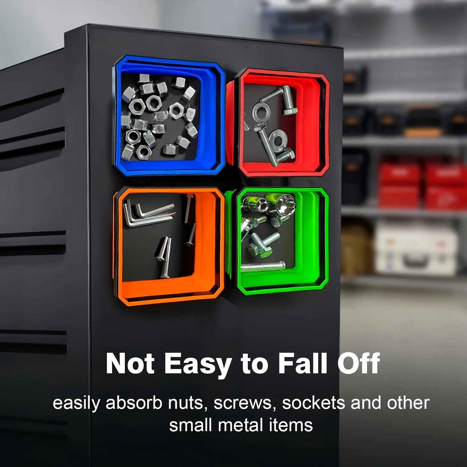 Collapsible Magnetic Parts Tray  Hardware Storage Bowl Strong Magnetic Base for Holding Auto Repair Workshop DIY Organizer Too