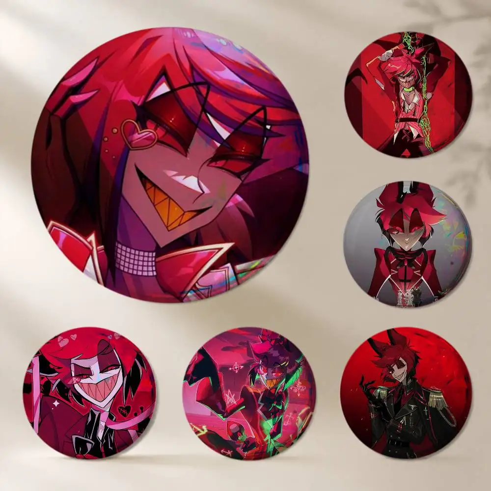 Alastor H-Hazbin H-Hotel Brooches Cartoon Badge Pins Backpack Hat Accessories Friend Gift