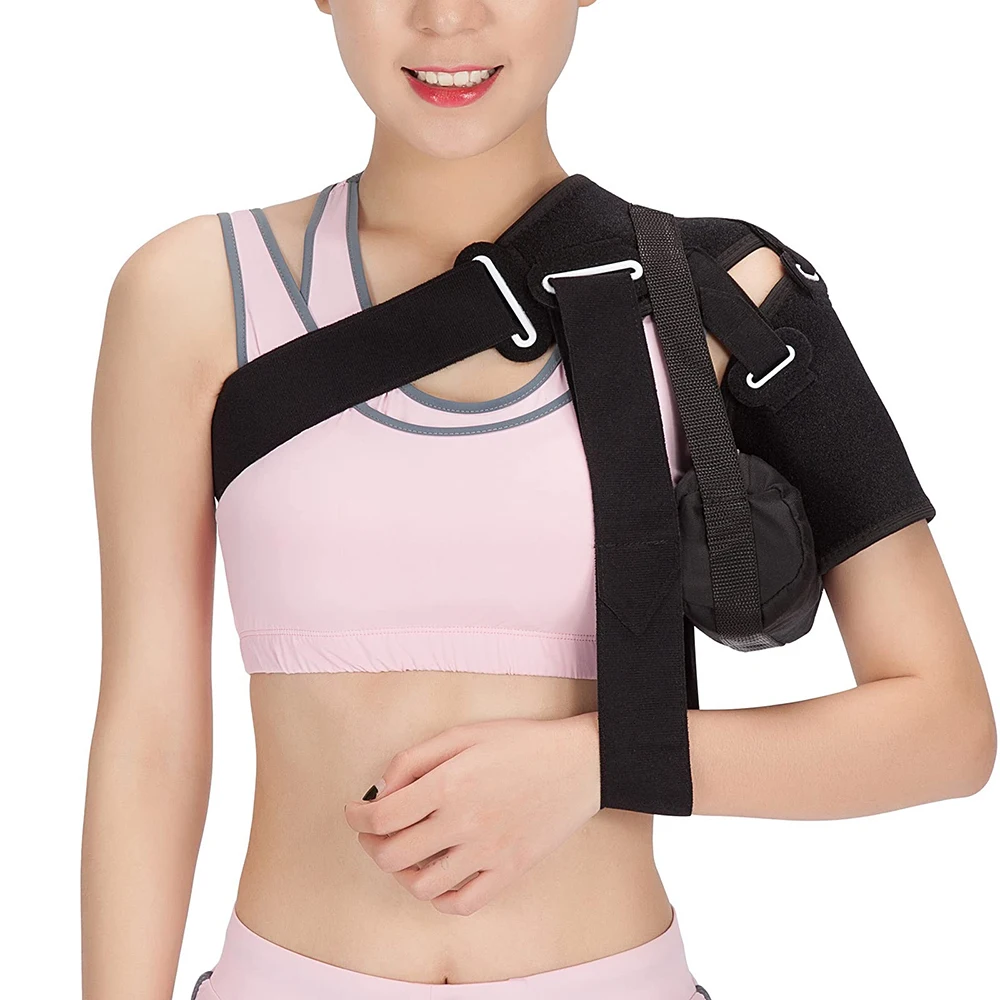 Shoulder Immobilizer Removable Airbag, Shoulder Sling for Broken Collarbone Torn Rotator Cuff Dislocation Post-Op Shoulder Brace