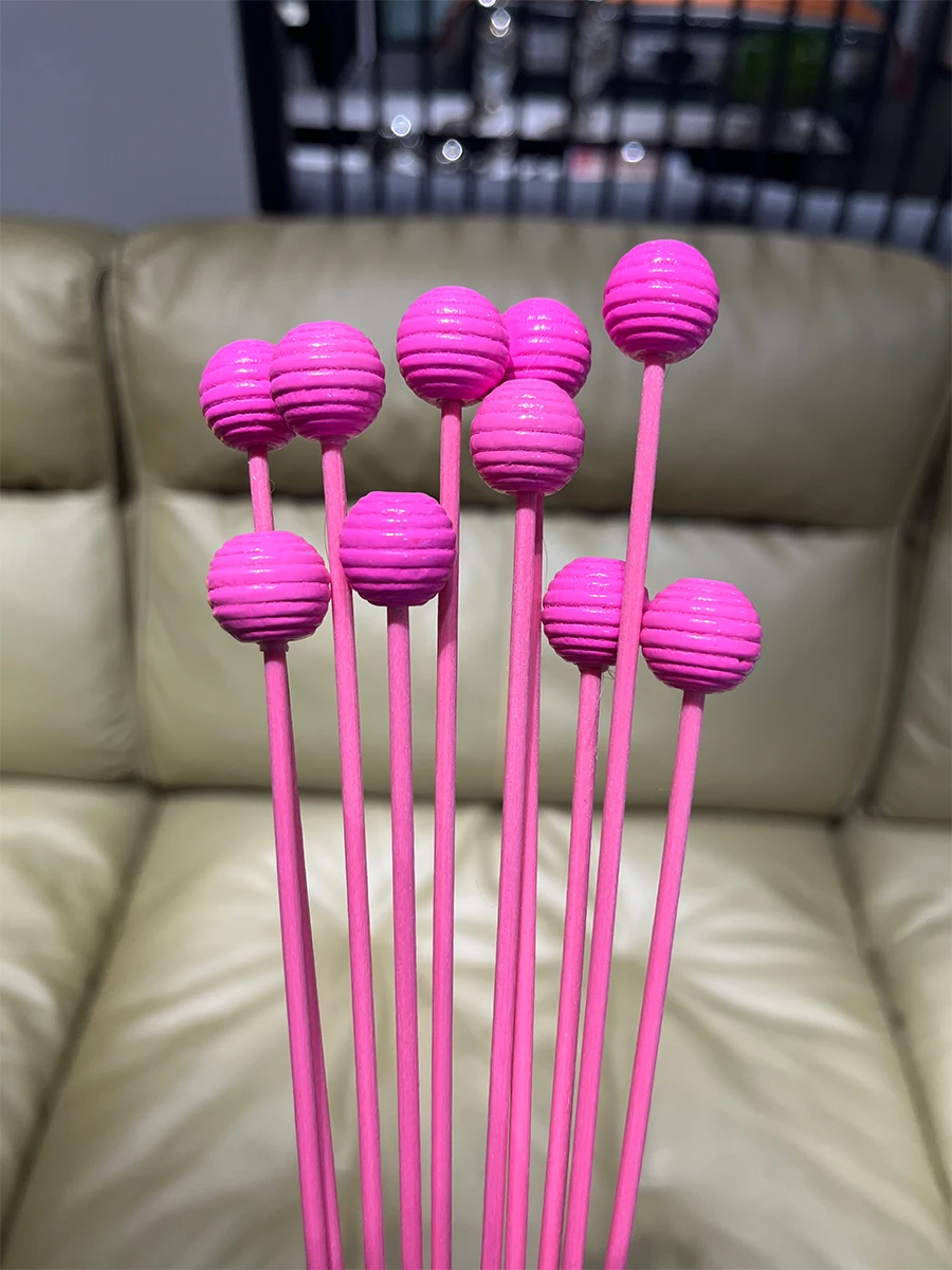10pcs Colored Fibre Reed Diffuser Sticks Wood Ball Home Fragrance Oil Refill Sticks Aroma Diffuser Refill Stick DIY Home Decor