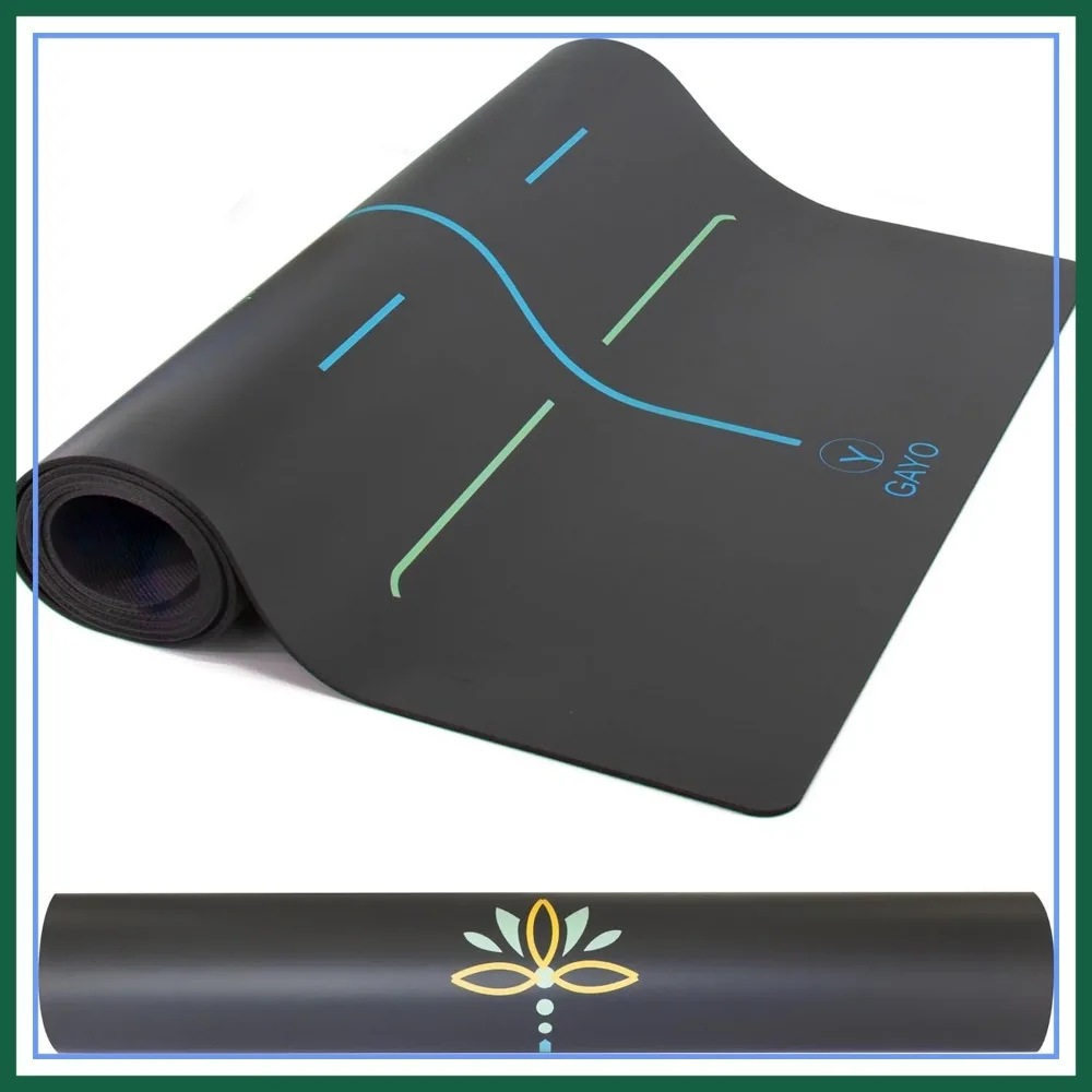 

Eco Balance Yoga Mat with Carry Strap – Non-Slip, Durable, Lightweight Natural Rubber with Alignment Lines