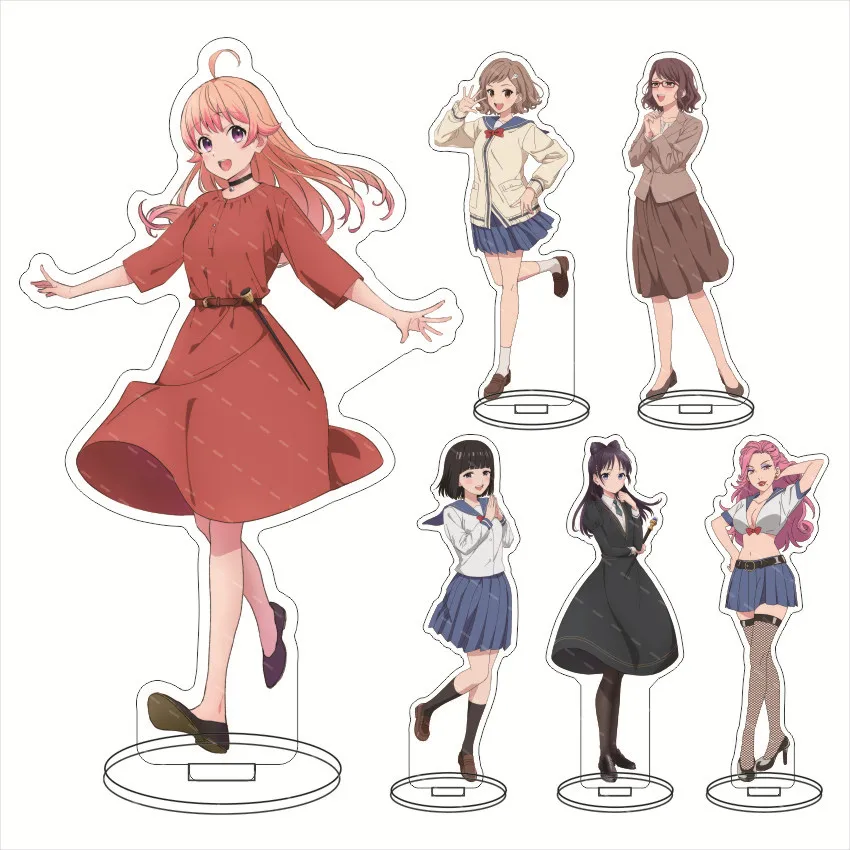 ساعة الساحرة الاكريليك حامل نموذج لوحة الديكور الرسوم المتحركة مكتب الشكل عرض مروحة هدية الكرتون رئيس المنتج المجوهرات الكلاسيكية