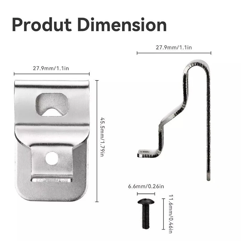 5 pz trapano Clip da cintura gancio trapano elettrico Clip da cintura ganci in metallo trapano Clip gancio strumento Cordless sostituzione Clip gancio per cintura