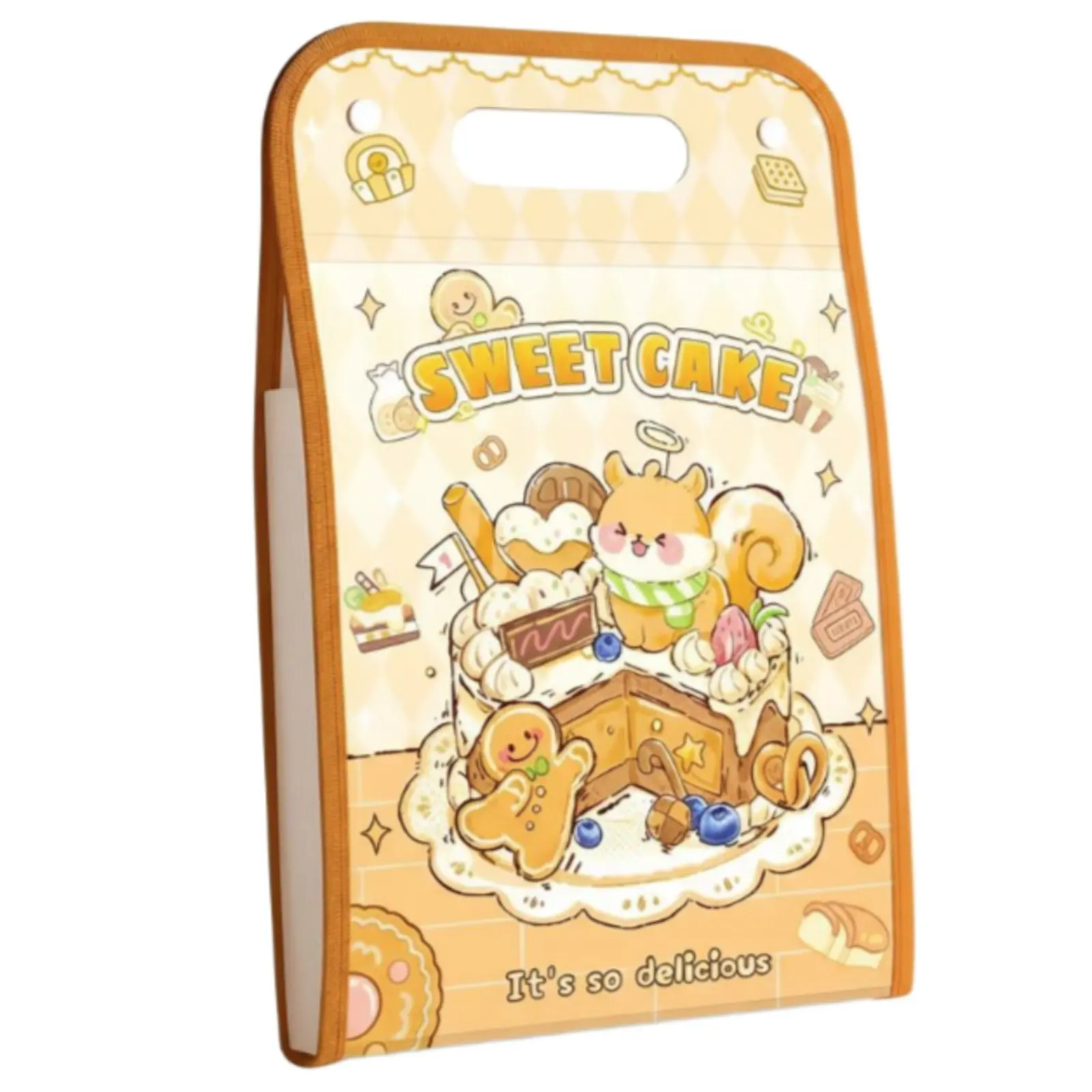 

Letter-Size Accordion Document Folder, Multi-Section Large Capacity, Portable Organizer, Student Subject Sorter, Cute Cartoon