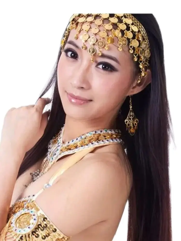 1pcs/lot Belly Dance Head costume Chains coin headband Imitate Diamond Decoration Dancing Jewelry hair accessories