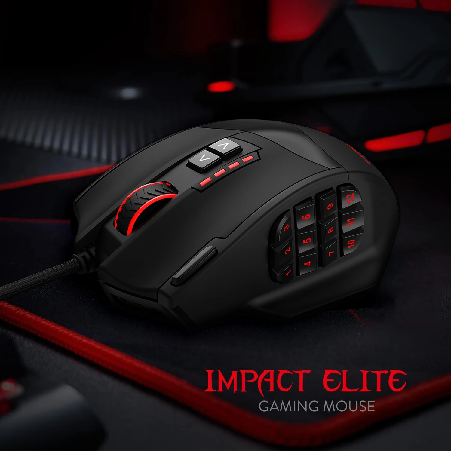 Imagem -02 - Rgb Led Gaming Mouse 12 Botões Laterais Óptico com Fio Ergonômico Gamer Mouse Alta Precisão Max 12.400 Dpi E-yooo-x39