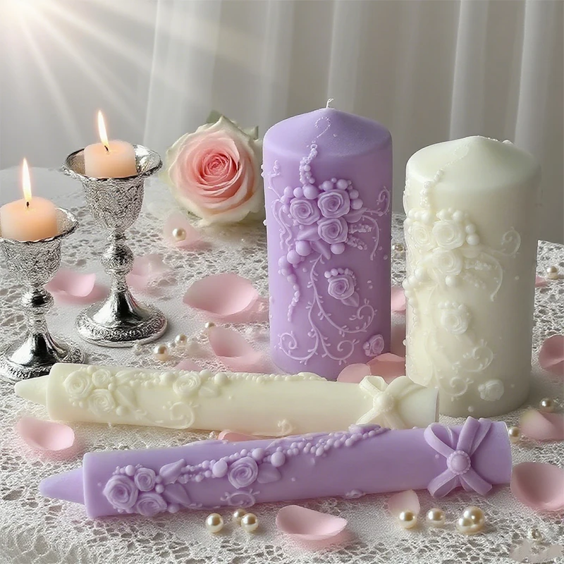 

Wedding Series Silicone Mold Exquisite Aromatherapy Candle DIY Champagne Shape Mould for Romantic Wedding Decor Mold Silicone